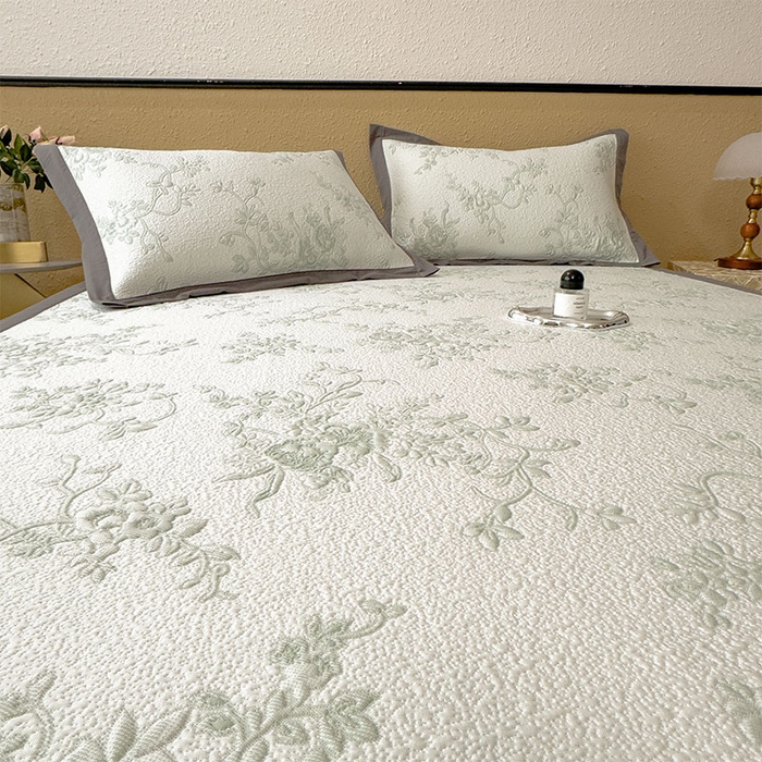 91家纺网 家纺一手货源 找家纺 宜派家纺 2026新款夏天冰丝A类母婴级凉感值过0.21冰豆豆家用凉席子夏季-思琳娜 思琳娜-豆绿-床席