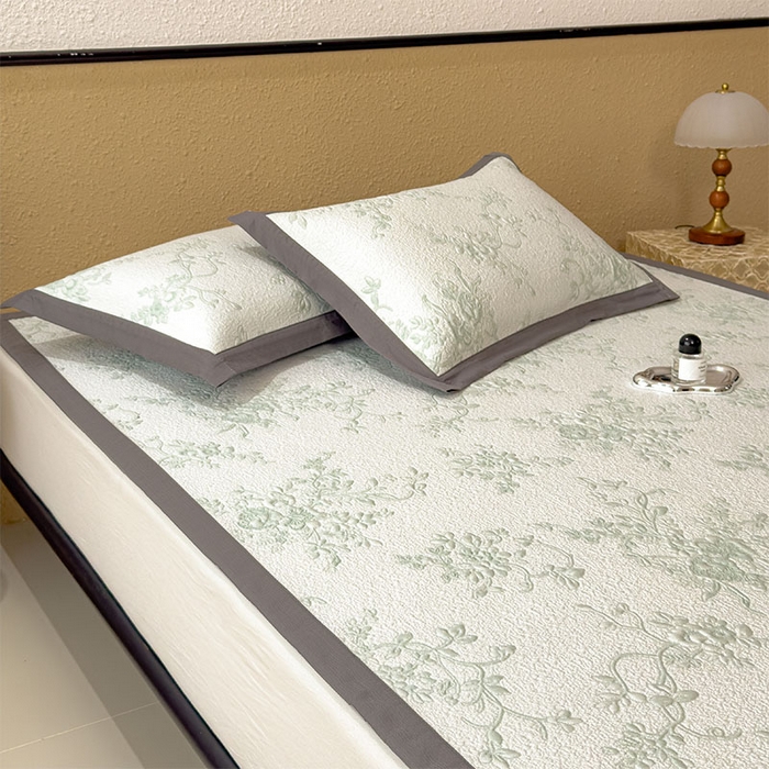 91家纺网 家纺一手货源 找家纺 宜派家纺 2026新款夏天冰丝A类母婴级凉感值过0.21冰豆豆家用凉席子夏季-思琳娜 思琳娜-豆绿-床席