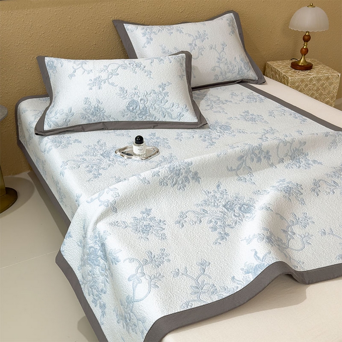 91家纺网 家纺一手货源 找家纺 宜派家纺 2026新款夏天冰丝A类母婴级凉感值过0.21冰豆豆家用凉席子夏季-思琳娜 思琳娜-天空蓝-床席