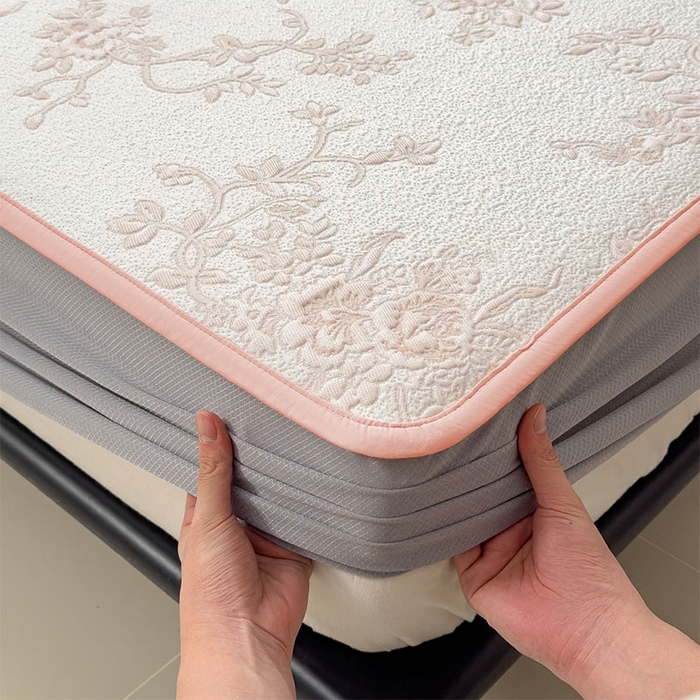 91家纺网 家纺一手货源 找家纺 宜派家纺 2026新款夏天冰丝A类母婴级凉感值过0.21冰豆豆家用凉席子夏季-思琳娜 思琳娜-冰粉-床笠