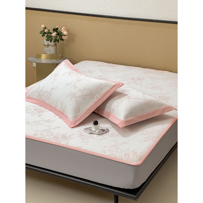 91家纺网 家纺一手货源 找家纺 宜派家纺 2026新款夏天冰丝A类母婴级凉感值过0.21冰豆豆家用凉席子夏季-思琳娜 思琳娜-冰粉-床笠