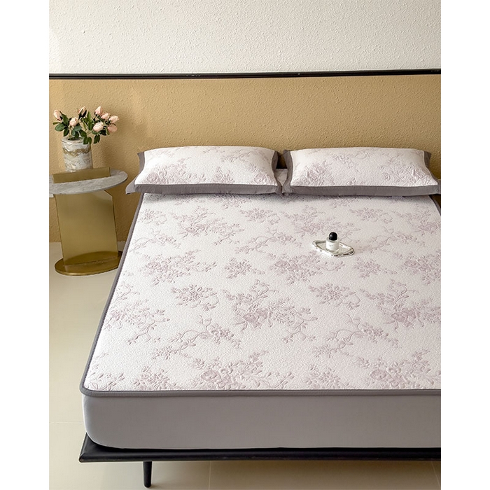 91家纺网 家纺一手货源 找家纺 宜派家纺 2026新款夏天冰丝A类母婴级凉感值过0.21冰豆豆家用凉席子夏季-思琳娜 思琳娜-淡雅紫-床笠