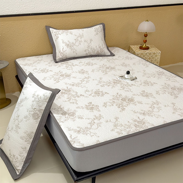 91家纺网 家纺一手货源 找家纺 宜派家纺 2026新款夏天冰丝A类母婴级凉感值过0.21冰豆豆家用凉席子夏季-思琳娜 思琳娜-豆咖-床笠