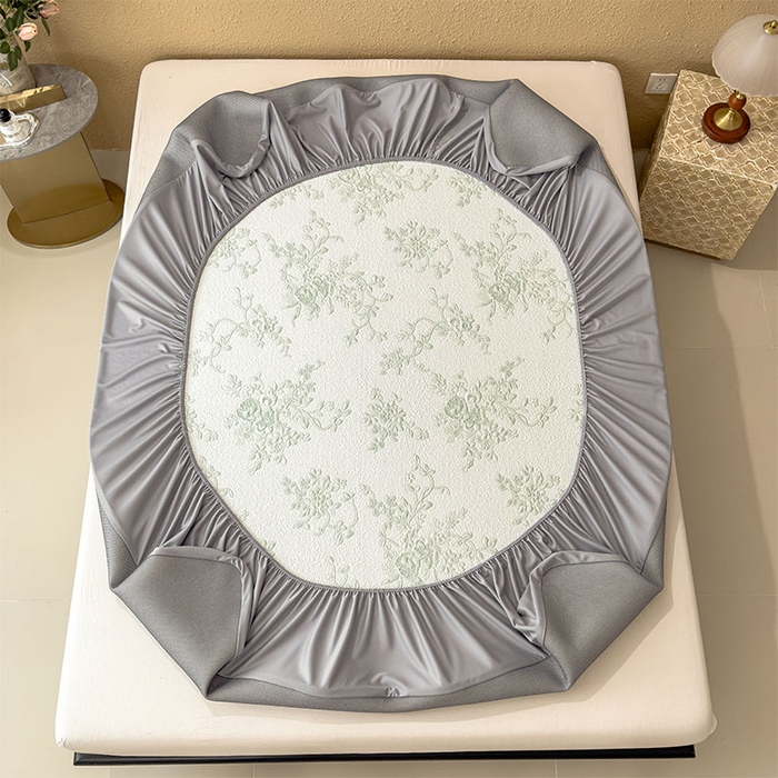 91家纺网 家纺一手货源 找家纺 宜派家纺 2026新款夏天冰丝A类母婴级凉感值过0.21冰豆豆家用凉席子夏季-思琳娜 思琳娜-豆绿-床笠