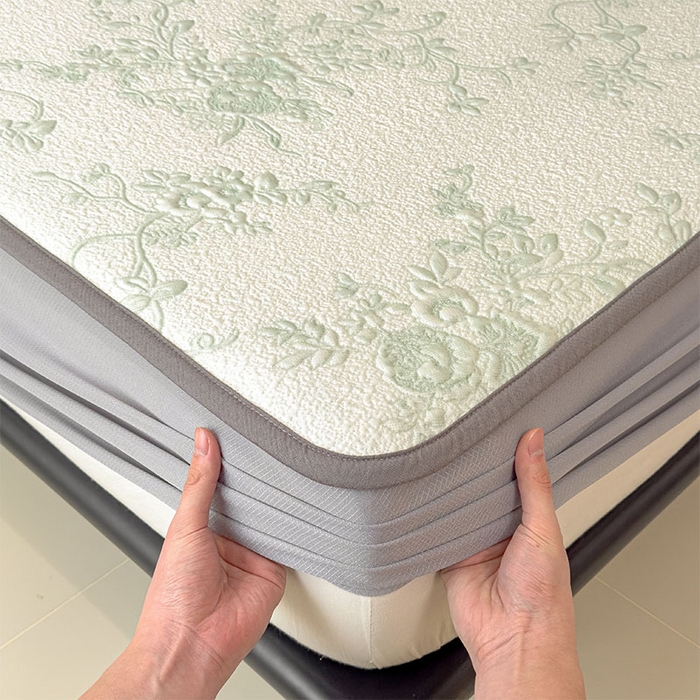 91家纺网 家纺一手货源 找家纺 宜派家纺 2026新款夏天冰丝A类母婴级凉感值过0.21冰豆豆家用凉席子夏季-思琳娜 思琳娜-豆绿-床笠