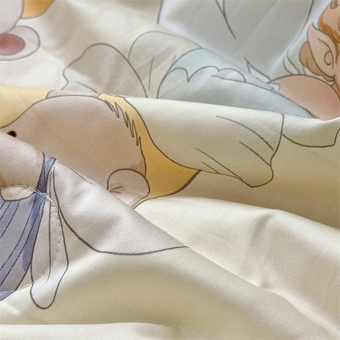 91家纺网 家纺一手货源 找家纺 萌宝家纺 2026新款母婴风全棉60S贡缎大豆夏被幼儿园纯棉夏凉被三件套 星月绮梦