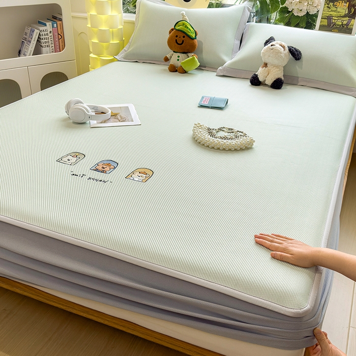 91家纺网 家纺一手货源 找家纺 （总）宜派家纺 2026新款可机洗冰豆豆冰丝席凉席a类母婴级婴儿可用凉感值过0.21夏天床笠款软席子夏季