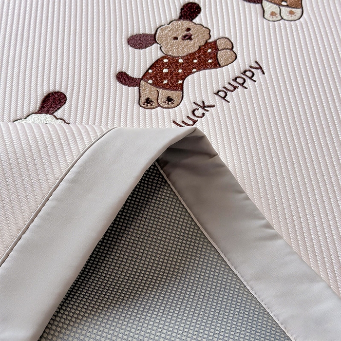 91家纺网 家纺一手货源 找家纺 宜派家纺 2026新款可机洗冰豆豆冰丝席凉席a类母婴级婴儿可用凉感值过0.21夏天床笠款软席子夏季 趴趴狗-床席