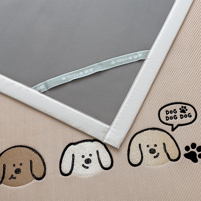 91家纺网 家纺一手货源 找家纺 宜派家纺 2026新款可机洗冰豆豆冰丝席凉席a类母婴级婴儿可用凉感值过0.21夏天床笠款软席子夏季 汪汪线条狗-床席