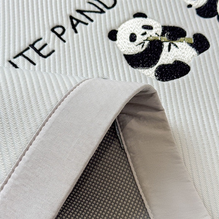 91家纺网 家纺一手货源 找家纺 宜派家纺 2026新款可机洗冰豆豆冰丝席凉席a类母婴级婴儿可用凉感值过0.21夏天床笠款软席子夏季 熊猫团子-床席