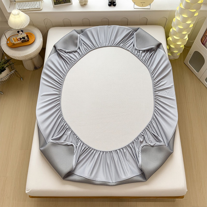 91家纺网 家纺一手货源 找家纺 宜派家纺 2026新款可机洗冰豆豆冰丝席凉席a类母婴级婴儿可用凉感值过0.21夏天床笠款软席子夏季 贪吃小狗-床笠