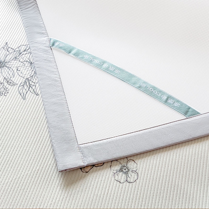 91家纺网 家纺一手货源 找家纺 宜派家纺 2026新款夏季花卉冰丝凉席床笠凉感值过0.21单件夏天冰豆豆A类可机洗学生宿舍空调软席 花影-床席