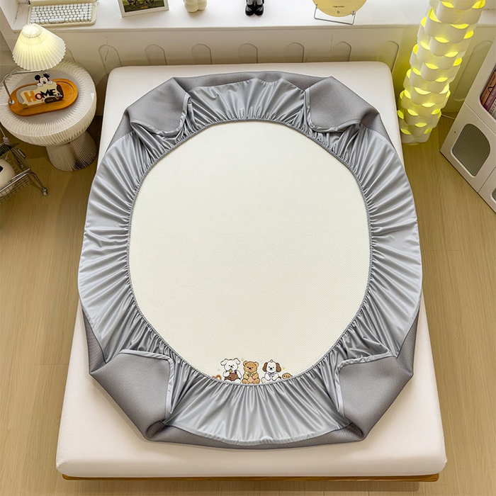 91家纺网 家纺一手货源 找家纺 宜派家纺 2026新款可机洗冰豆豆冰丝席凉席a类母婴级婴儿可用凉感值过0.21夏天床笠款软席子夏季 小友聚会-床笠