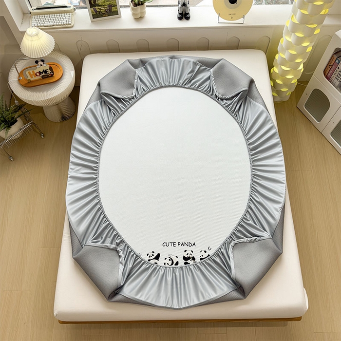 91家纺网 家纺一手货源 找家纺 宜派家纺 2026新款可机洗冰豆豆冰丝席凉席a类母婴级婴儿可用凉感值过0.21夏天床笠款软席子夏季 熊猫团子-床笠