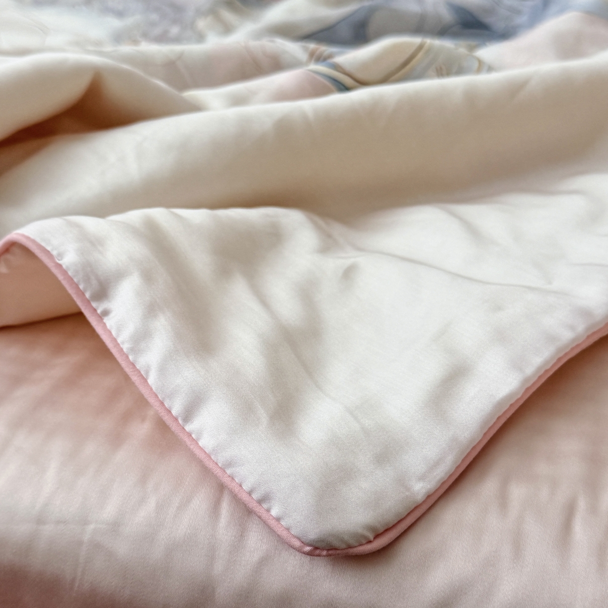 91家纺网 家纺一手货源 找家纺 萌宝家纺 2026新款60S兰精天丝儿童夏被幼儿园大豆夏凉被三件套 天鹅公主