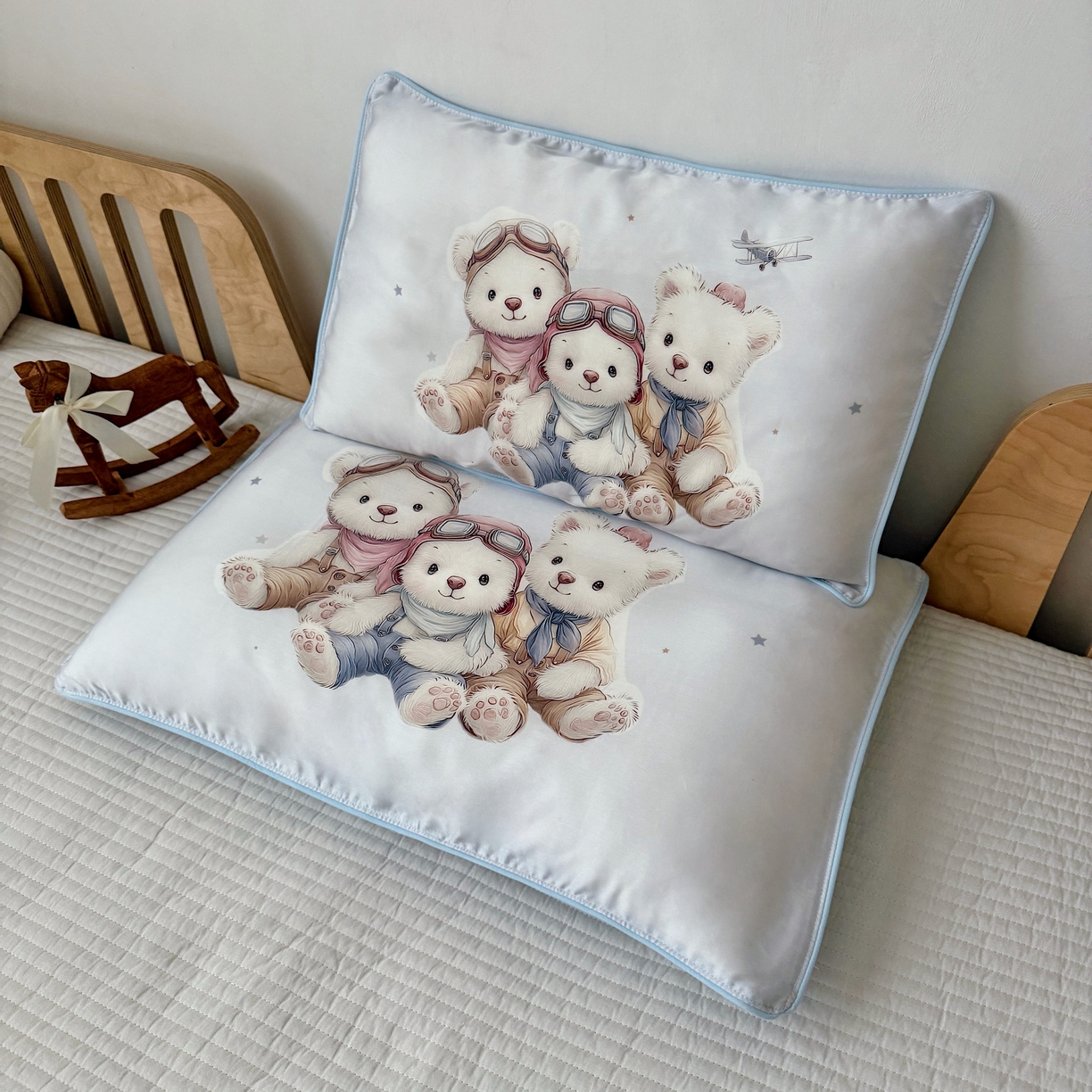 91家纺网 家纺一手货源 找家纺 （总）萌宝家纺 2026新款60S兰精天丝儿童枕套幼儿园枕头