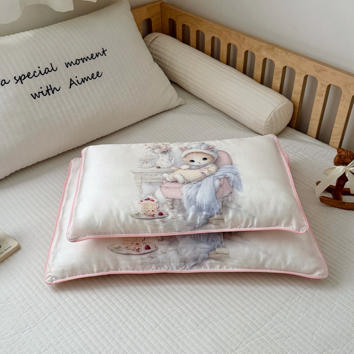 91家纺网 家纺一手货源 找家纺 萌宝家纺 2026新款60S兰精天丝儿童枕套幼儿园枕头 海盗恐龙