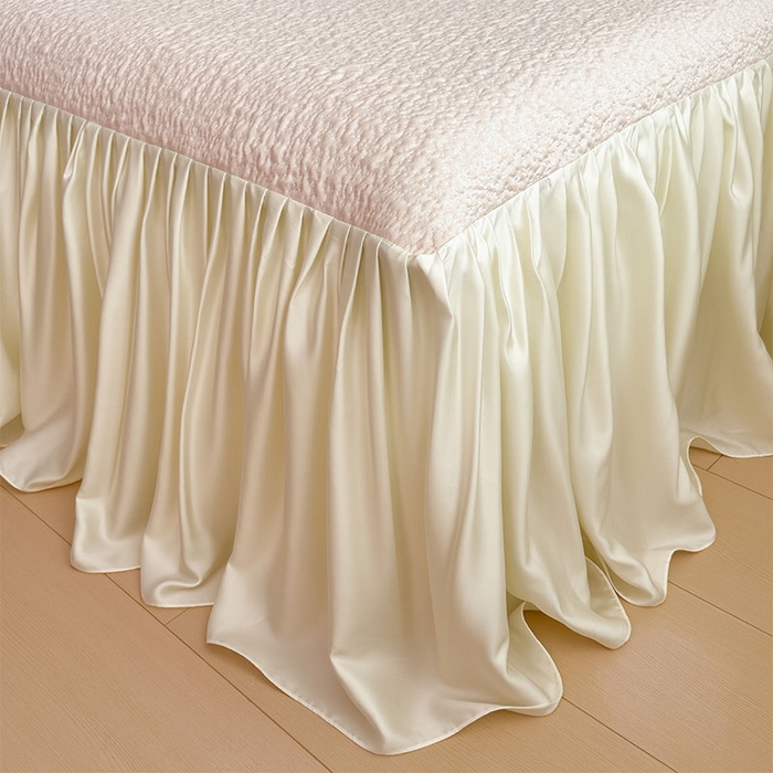 91家纺网 家纺一手货源 找家纺 宜派家纺 2026新款夏季凉感公主风冰豆豆花边凉席床裙款凉感值过0.21三件套可机洗冰丝空调软席子 豆豆物语-芭蕾粉-床裙