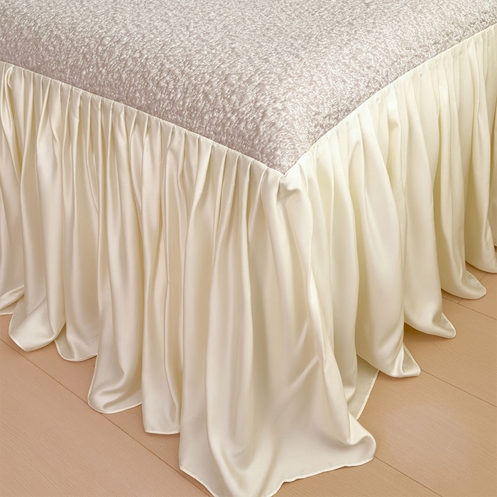 91家纺网 家纺一手货源 找家纺 宜派家纺 2026新款夏季凉感公主风冰豆豆花边凉席床裙款凉感值过0.21三件套可机洗冰丝空调软席子 豆豆物语-奶咖-床裙