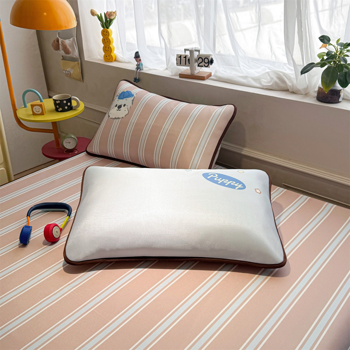 91家纺网 家纺一手货源 找家纺 雯豆家纺 【10A抗菌包检测】2026新款小冰皮卡通大版冰丝软席子凉席三件套凉感平铺款 小冰皮凉席-西高地