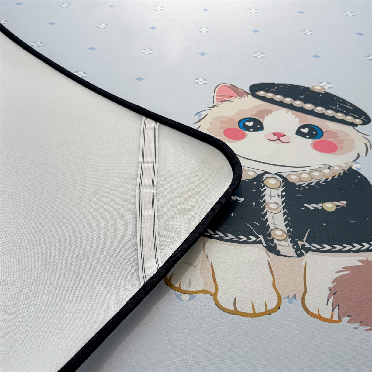 91家纺网 家纺一手货源 找家纺 雯豆家纺 【10A抗菌包检测】2026新款小冰皮卡通大版冰丝软席子凉席三件套凉感平铺款 小冰皮凉席-小香风