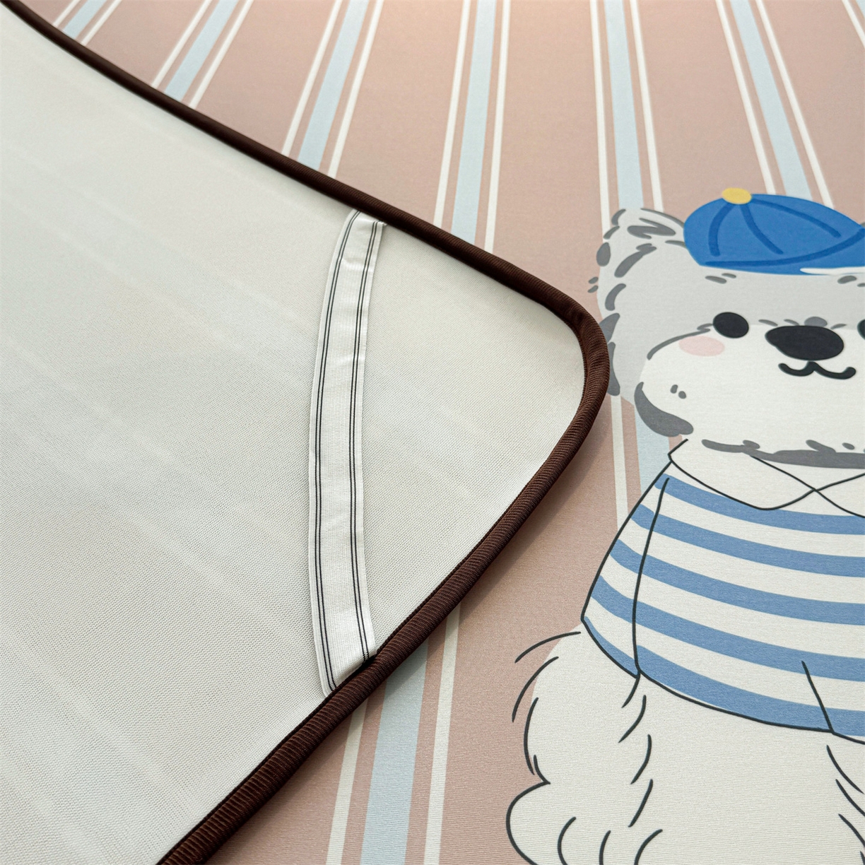 91家纺网 家纺一手货源 找家纺 雯豆家纺 【10A抗菌包检测】2026新款小冰皮卡通大版冰丝软席子凉席三件套凉感平铺款 小冰皮凉席-西高地