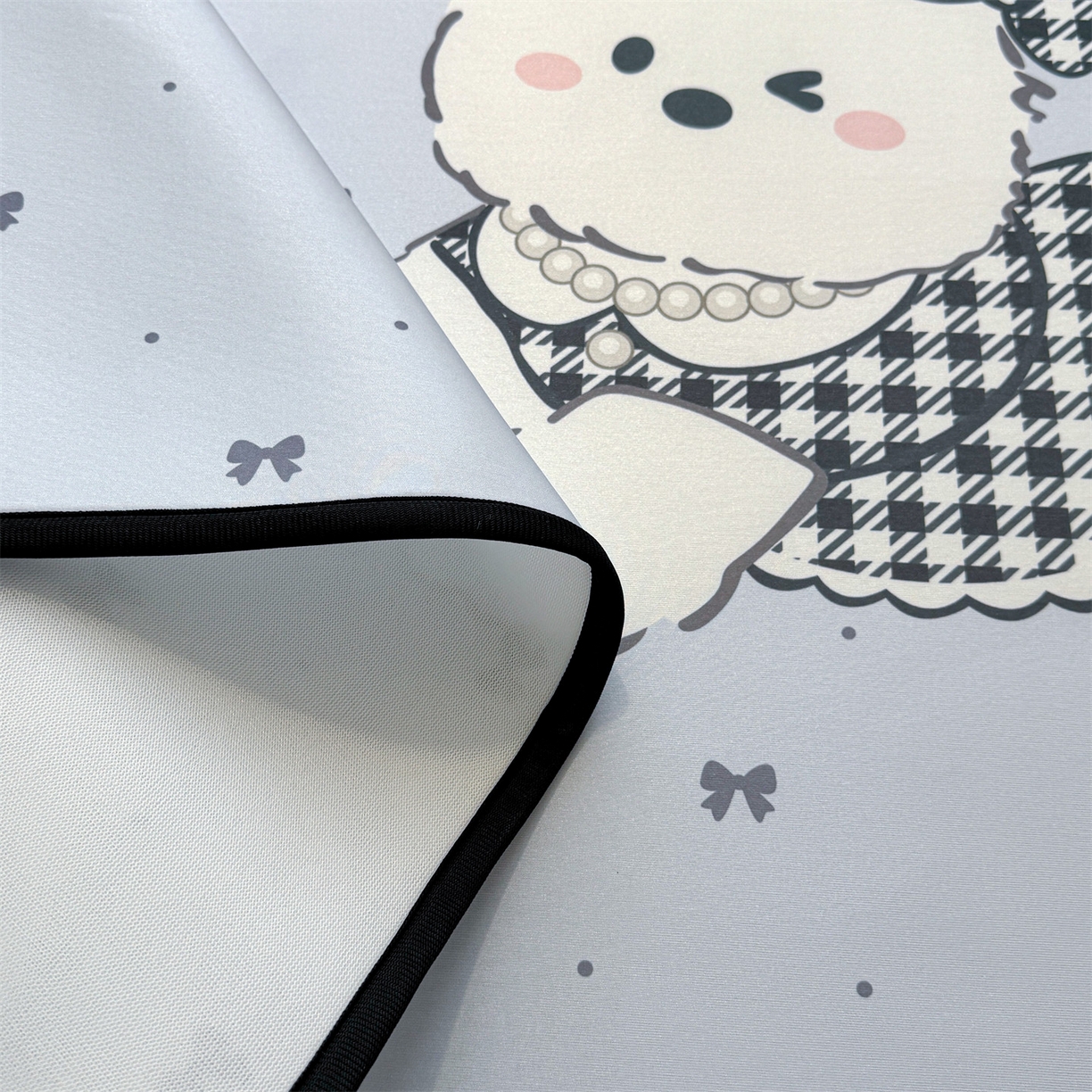 91家纺网 家纺一手货源 找家纺 雯豆家纺 【10A抗菌包检测】2026新款小冰皮卡通大版冰丝软席子凉席三件套凉感平铺款 小冰皮凉席-香香兔