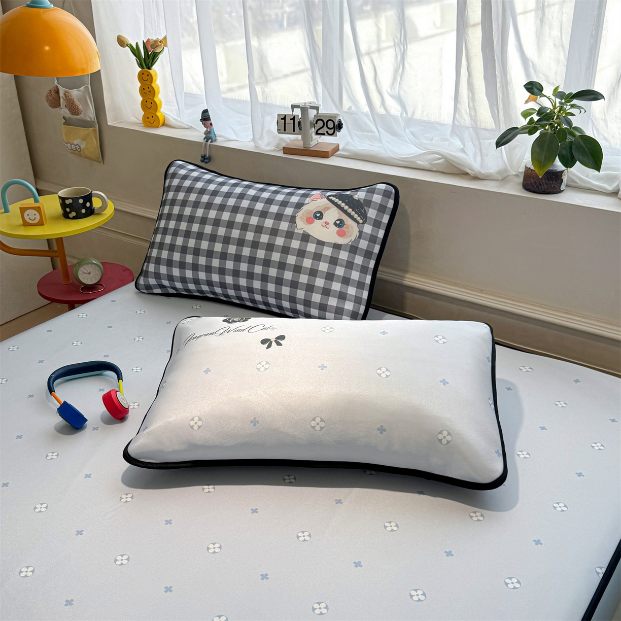 91家纺网 家纺一手货源 找家纺 雯豆家纺 【10A抗菌包检测】2026新款小冰皮卡通大版冰丝软席子凉席三件套凉感平铺款 小冰皮凉席-小香风