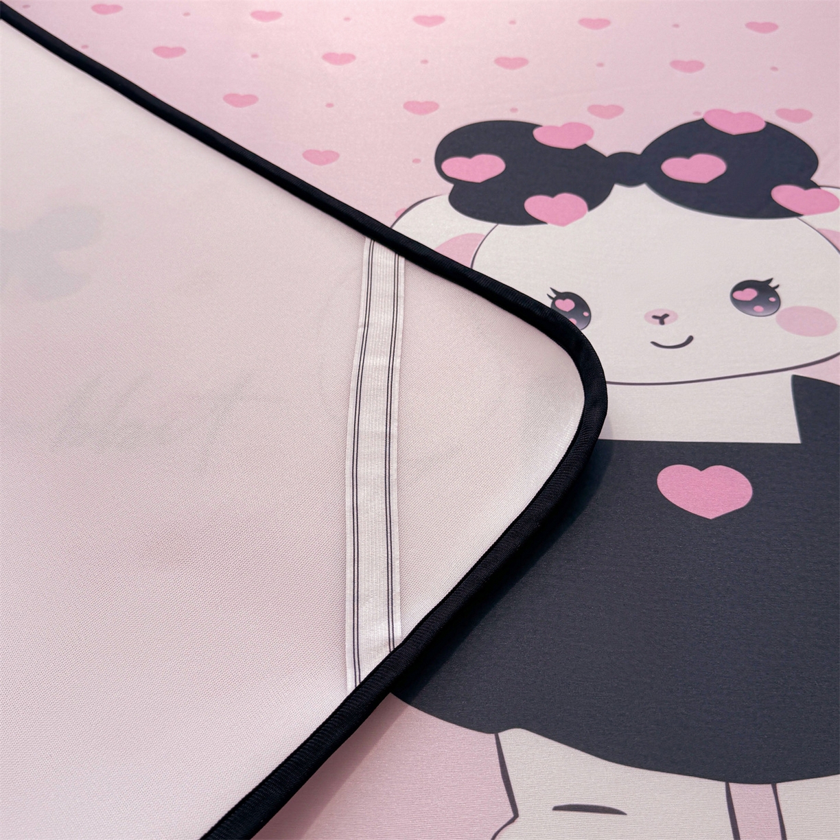 91家纺网 家纺一手货源 找家纺 雯豆家纺 【10A抗菌包检测】2026新款小冰皮卡通大版冰丝软席子凉席三件套凉感平铺款 小冰皮凉席-安妮兔