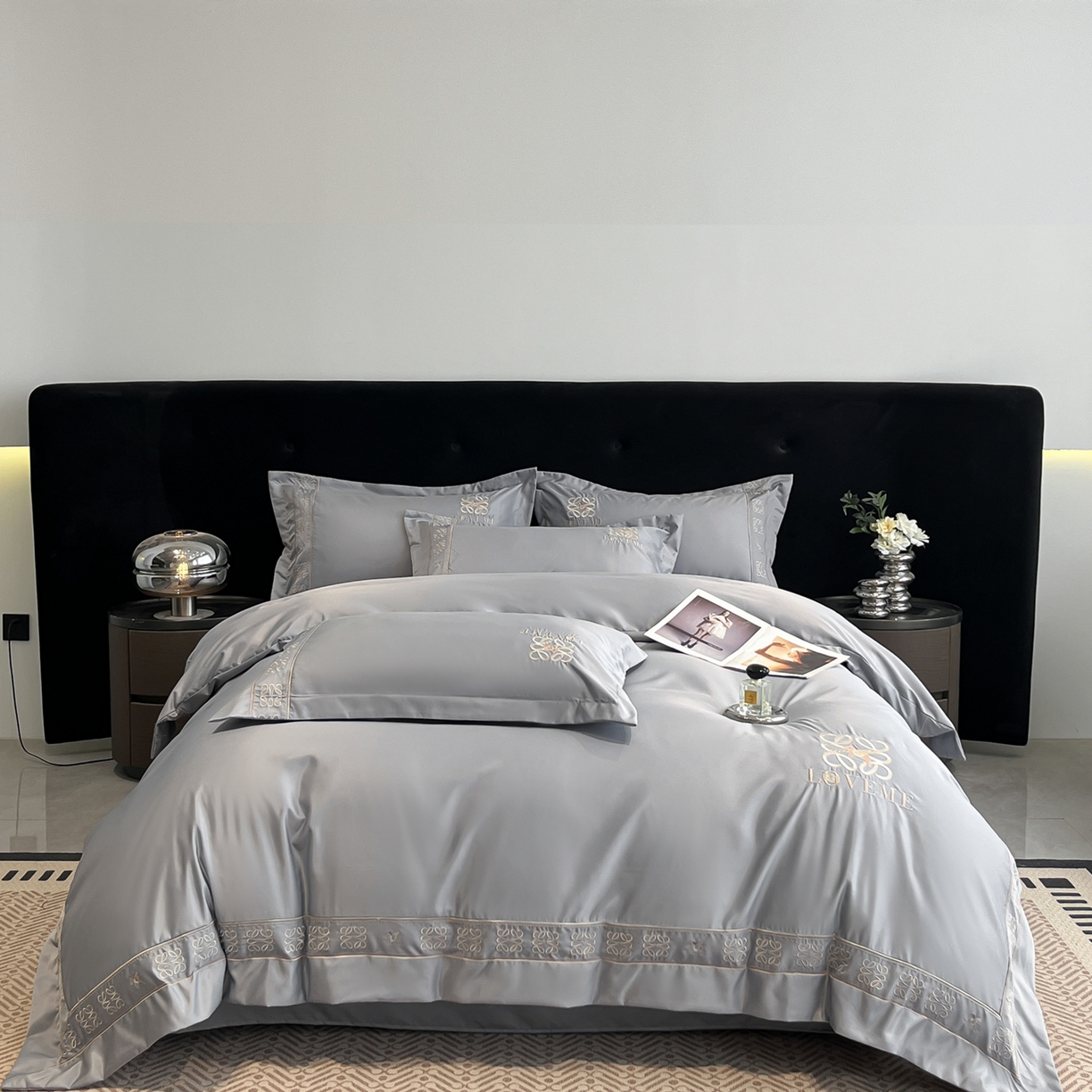 91家纺网 家纺一手货源 找家纺 （总）金牛座家纺 2026新款细斜纹丝质重工刺绣四件套-嘉佰