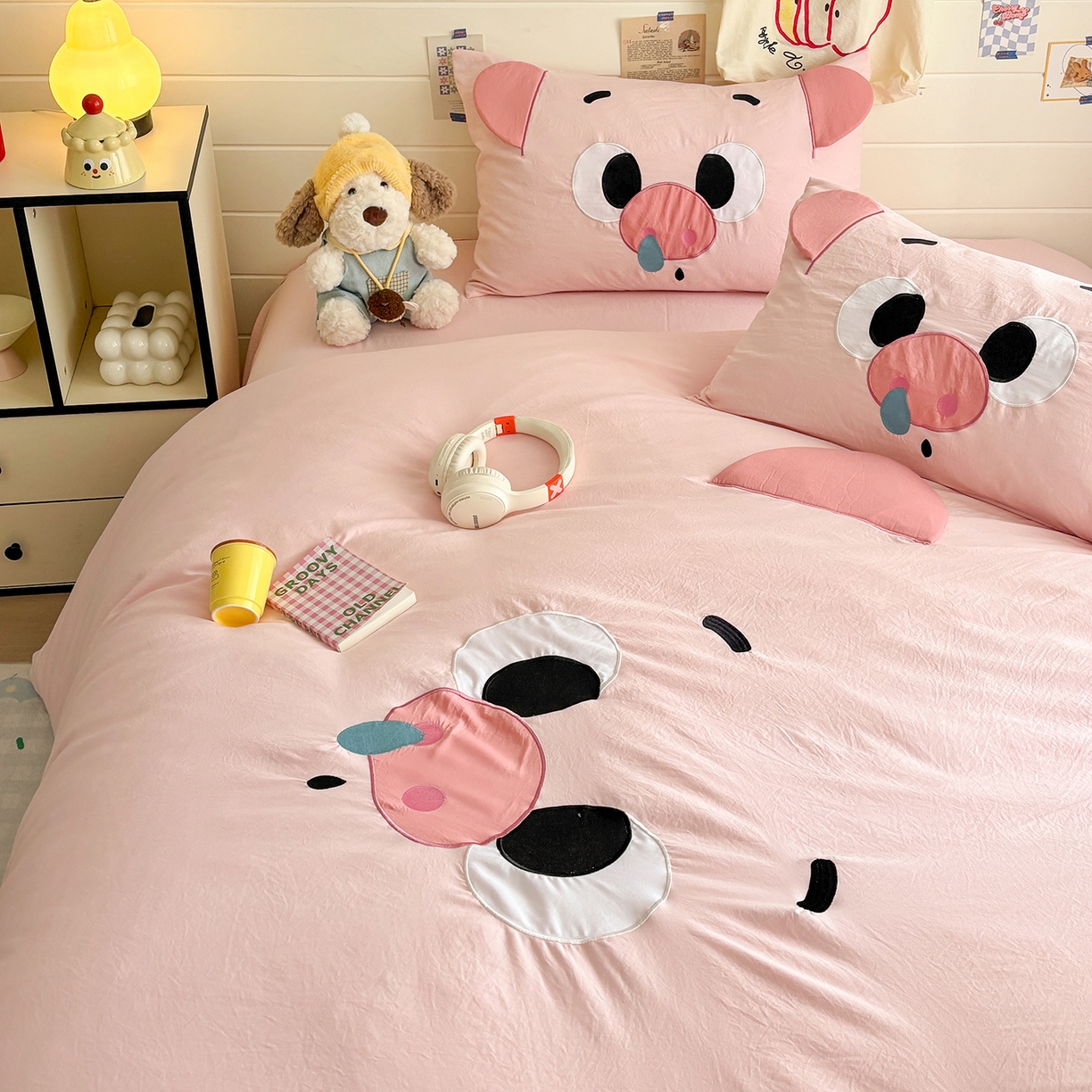 91家纺网 家纺一手货源 找家纺 （总）色鬼布艺高端家居主号 2026新款韩国设计师款仿古棉可爱毛巾绣四件套