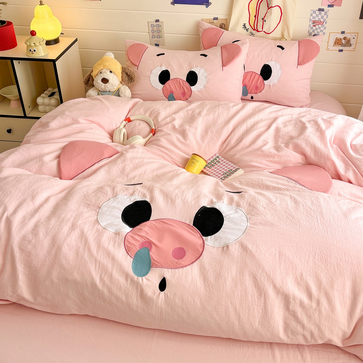 91家纺网 家纺一手货源 找家纺 （总）色鬼布艺高端家居主号 2026新款韩国设计师款仿古棉可爱毛巾绣四件套