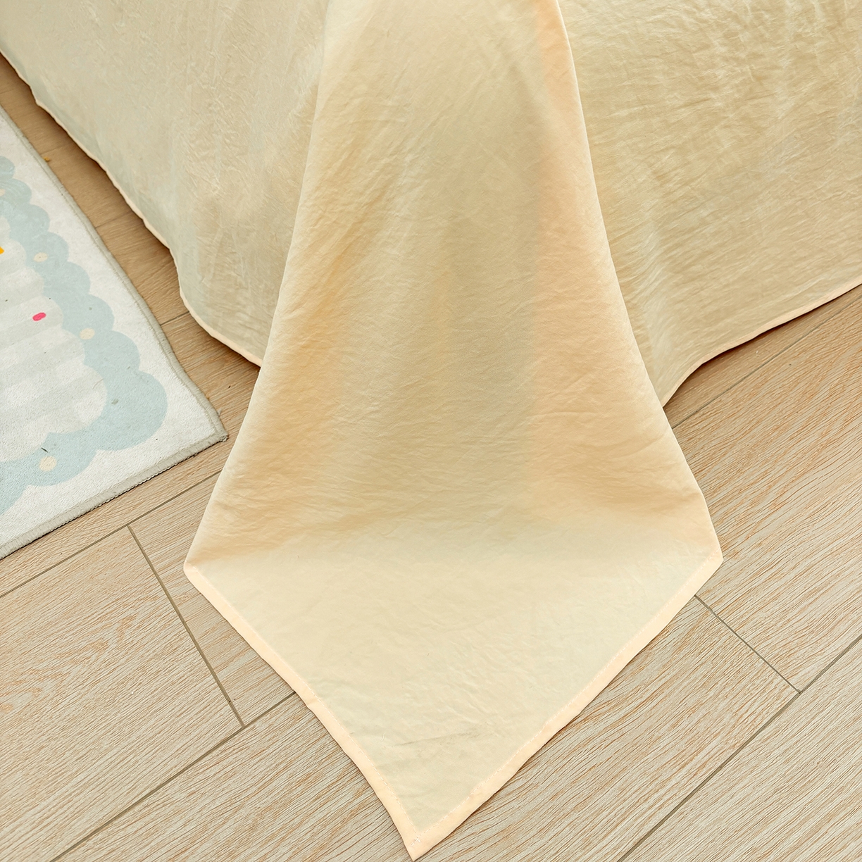 91家纺网 家纺一手货源 找家纺 色鬼布艺高端家居主号 2026新款韩国设计师款仿古棉可爱毛巾绣四件套 快乐狗狗-黄