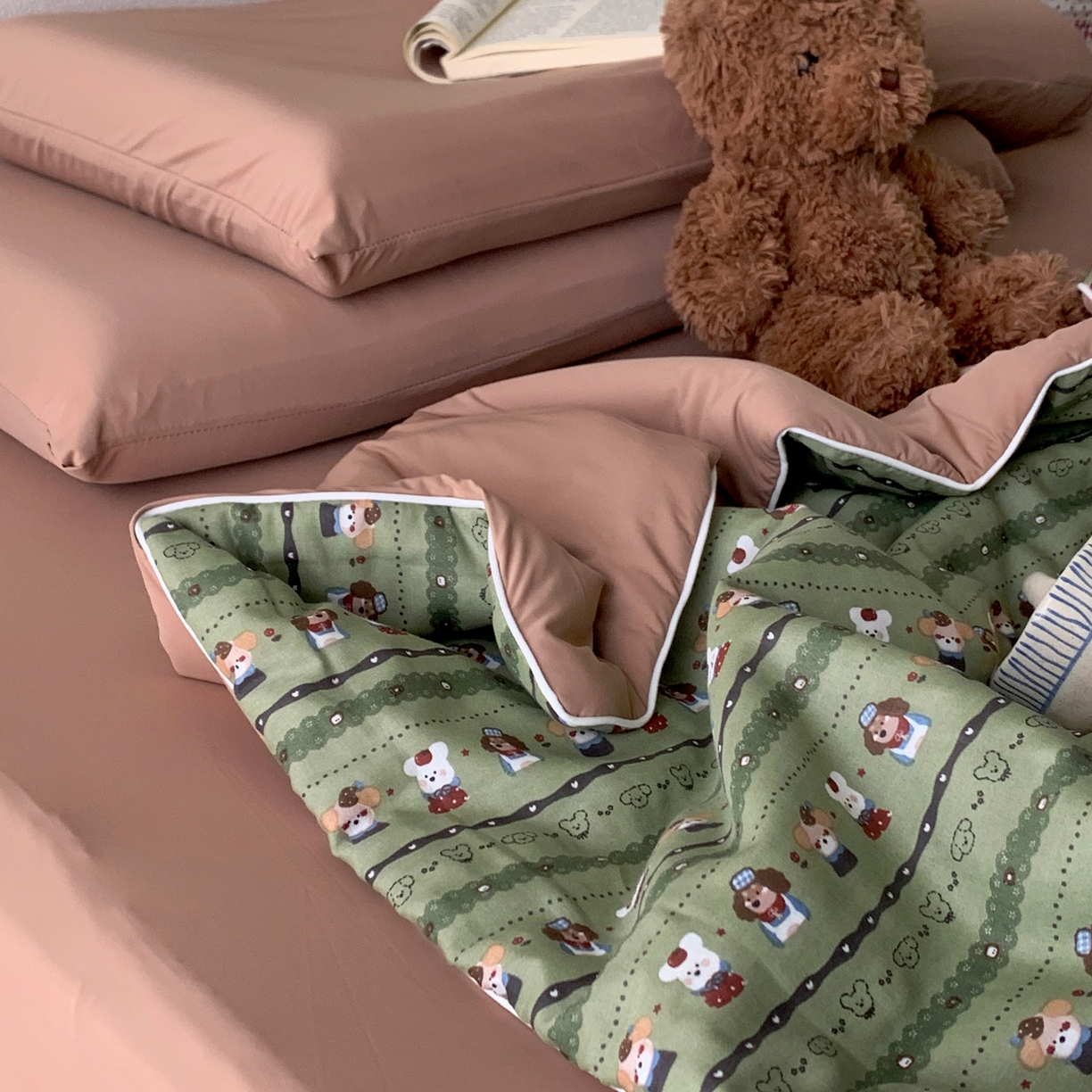 91家纺网 家纺一手货源 找家纺 桃喜 2026新款冰纱夏被夏凉被空调被 森系小狗