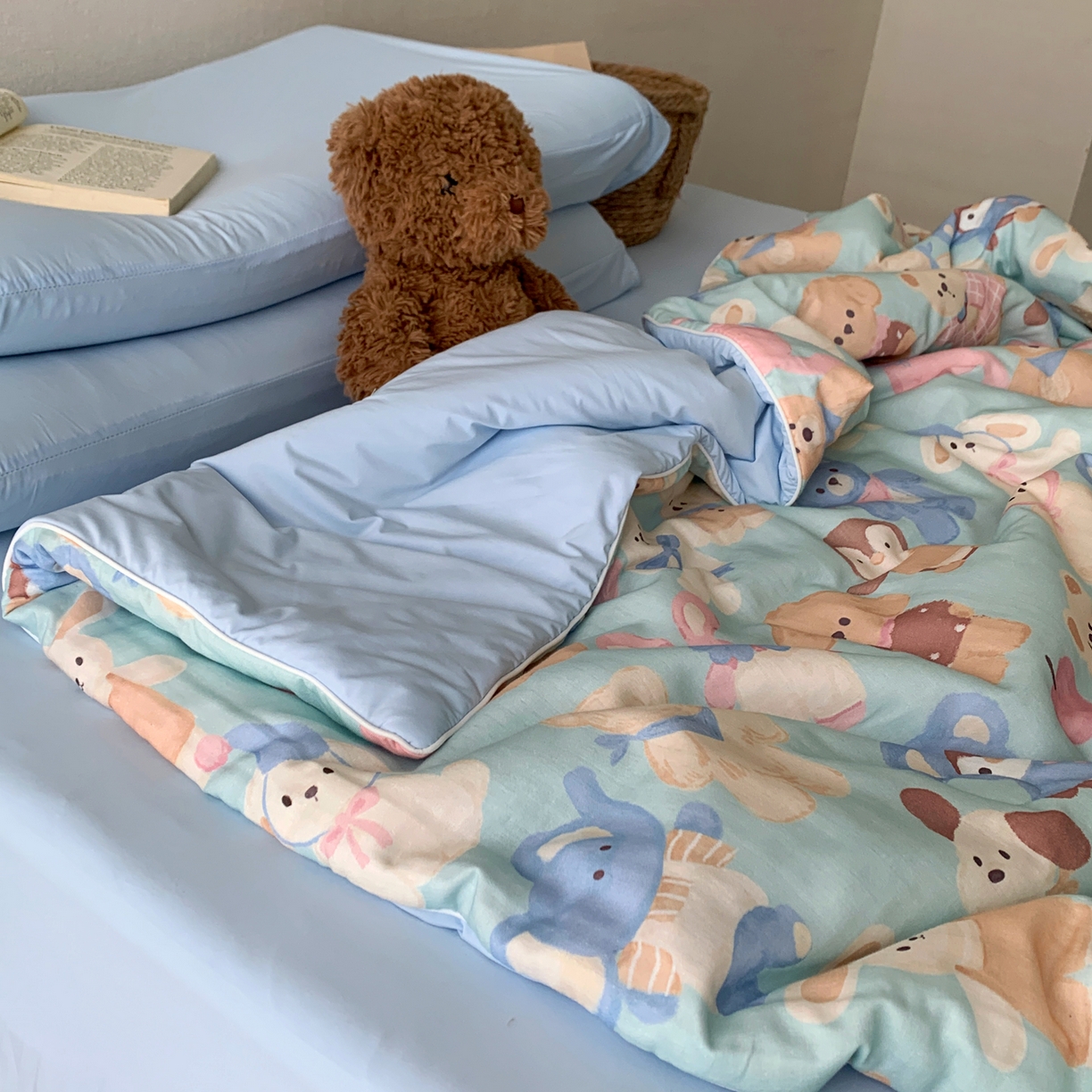 91家纺网 家纺一手货源 找家纺 桃喜 2026新款冰纱夏被夏凉被空调被 童趣乐园