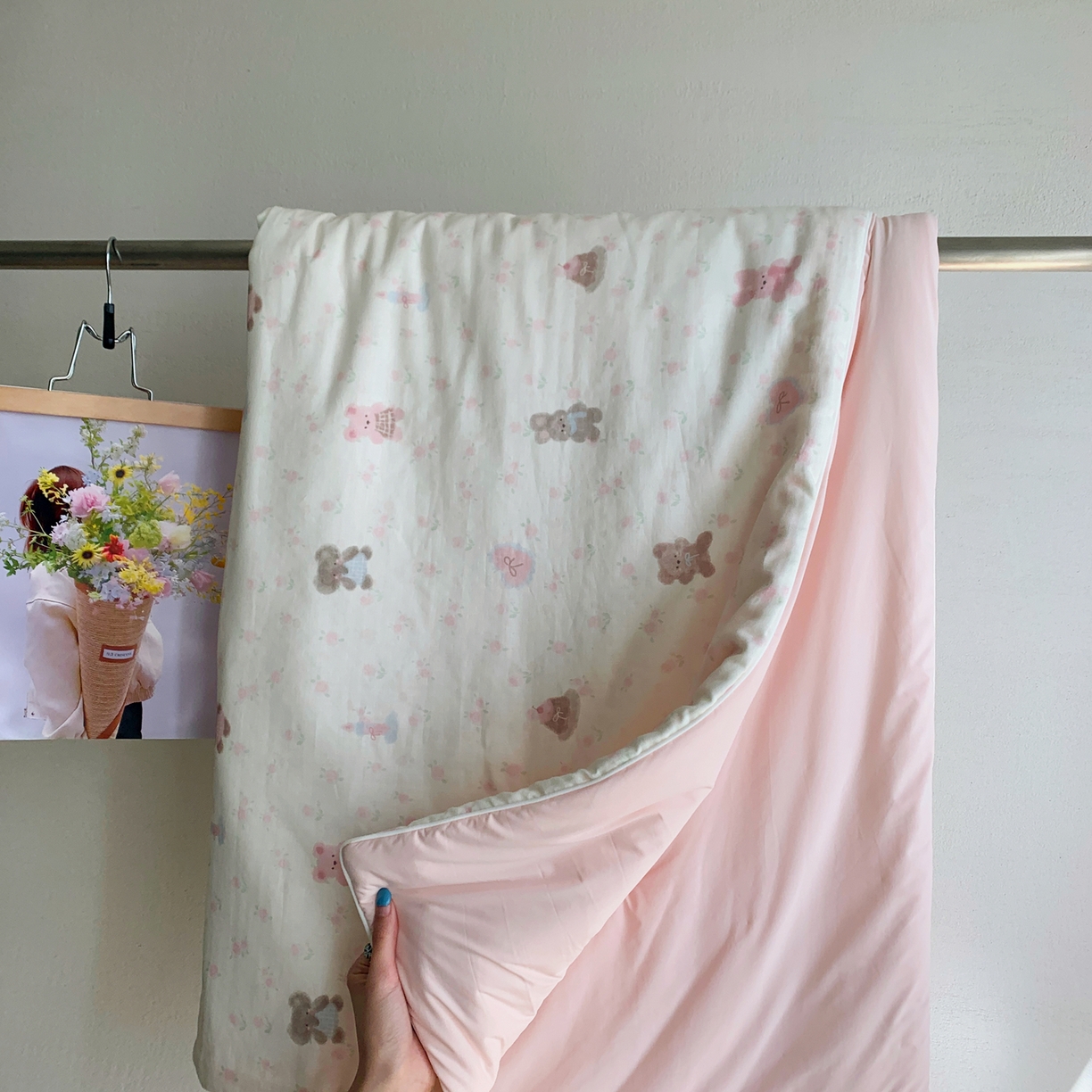 91家纺网 家纺一手货源 找家纺 桃喜 2026新款冰纱夏被夏凉被空调被 碎花动物园