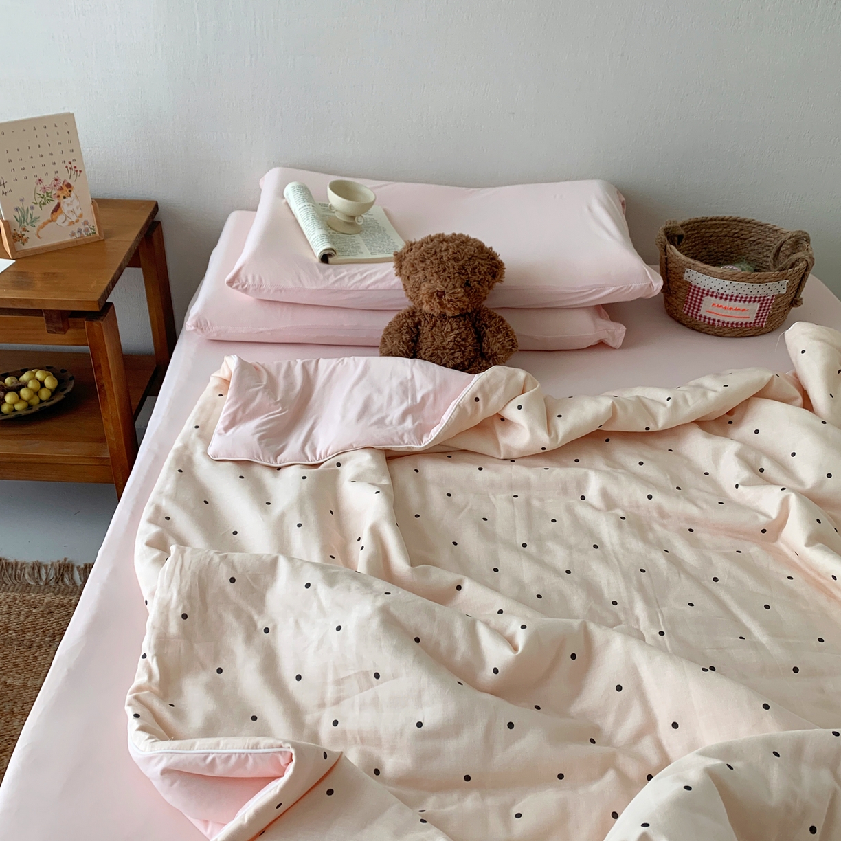 91家纺网 家纺一手货源 找家纺 桃喜 2026新款冰纱夏被夏凉被空调被 赫本粉