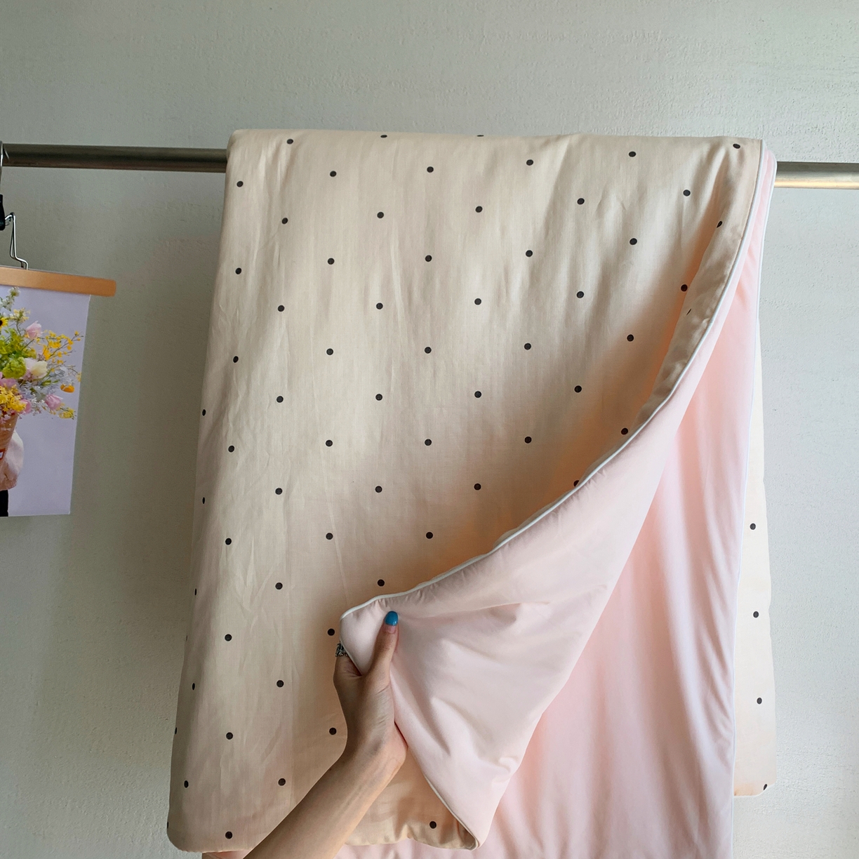 91家纺网 家纺一手货源 找家纺 桃喜 2026新款冰纱夏被夏凉被空调被 赫本粉