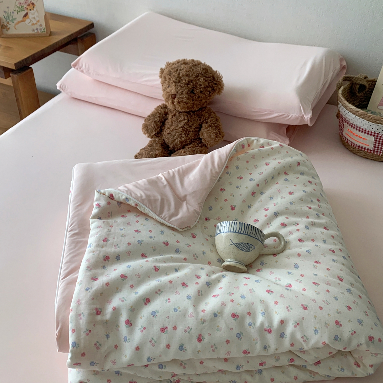 桃喜 2026新款冰纱夏被夏凉被空调被 浅雾蔷薇