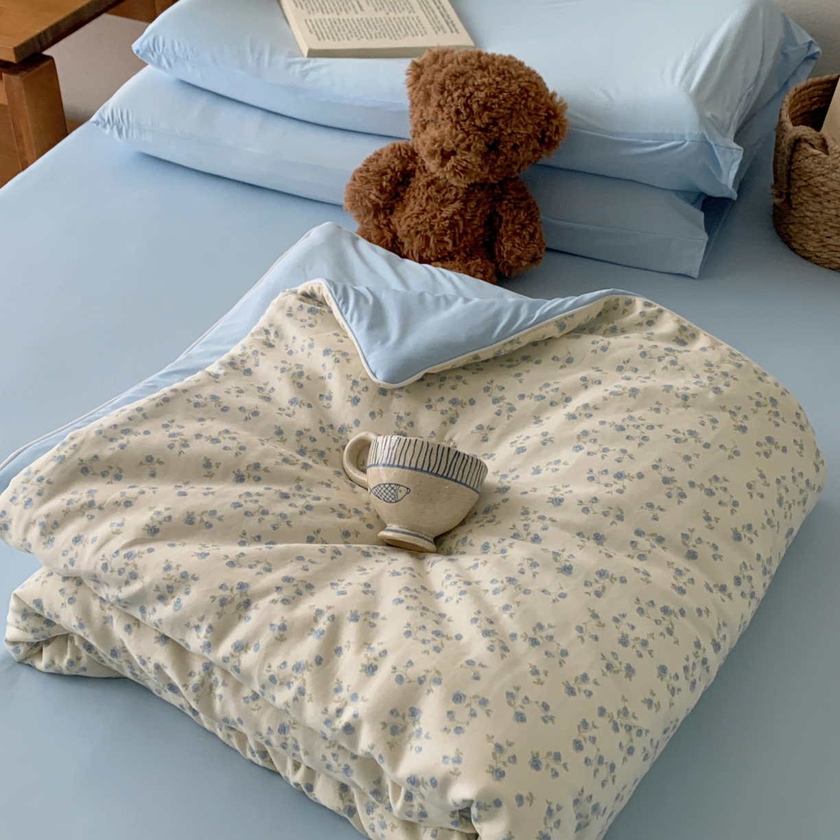 91家纺网 家纺一手货源 找家纺 桃喜 2026新款冰纱夏被夏凉被空调被 风铃草