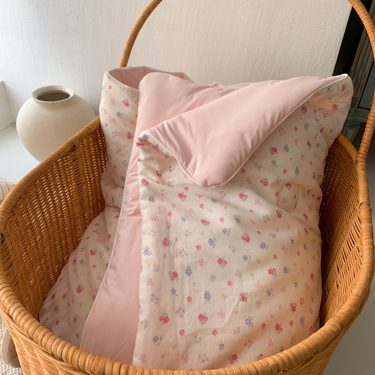 91家纺网 家纺一手货源 找家纺 桃喜 2026新款冰纱夏被夏凉被空调被 浅雾蔷薇