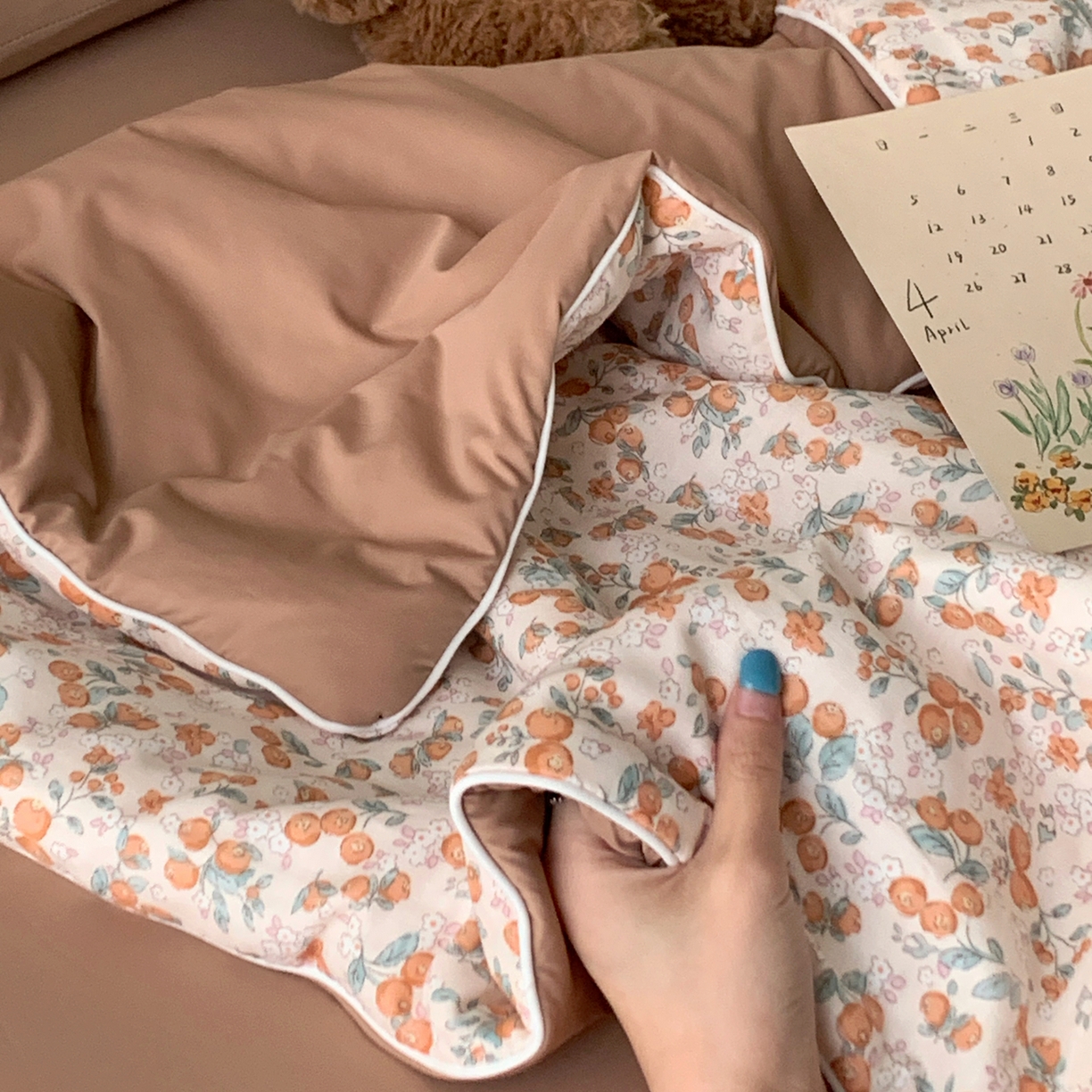 91家纺网 家纺一手货源 找家纺 桃喜 2026新款冰纱夏被夏凉被空调被 柿柿如意