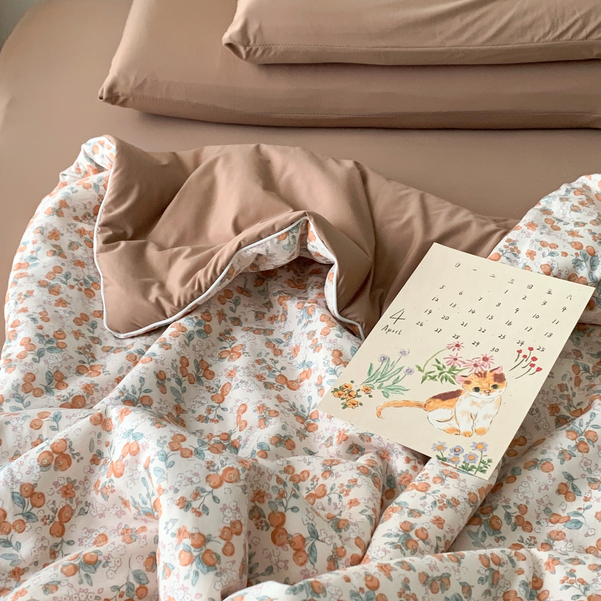 91家纺网 家纺一手货源 找家纺 桃喜 2026新款冰纱夏被夏凉被空调被 柿柿如意