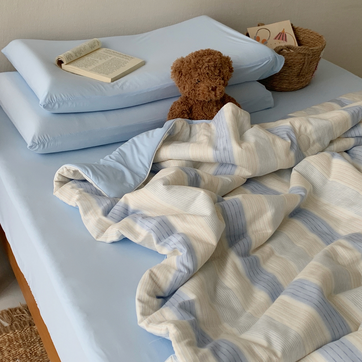 91家纺网 家纺一手货源 找家纺 桃喜 2026新款冰纱夏被夏凉被空调被 晴山