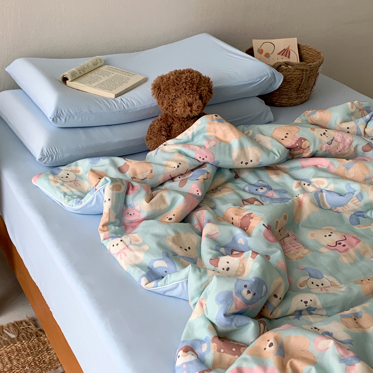 91家纺网 家纺一手货源 找家纺 桃喜 2026新款冰纱夏被夏凉被空调被 童趣乐园