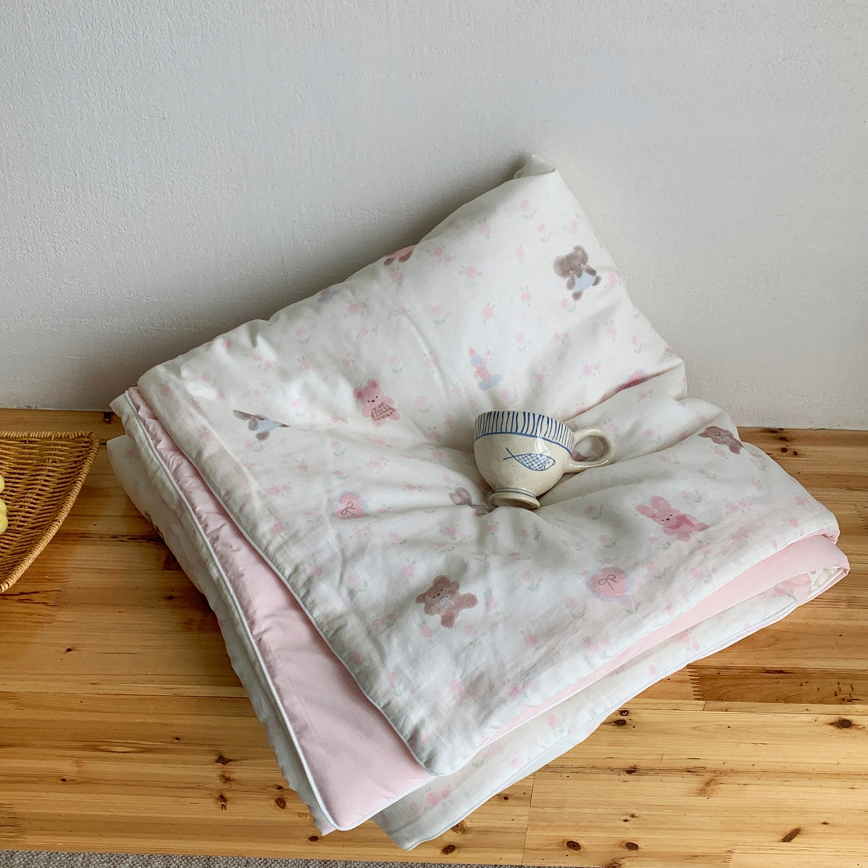 91家纺网 家纺一手货源 找家纺 桃喜 2026新款冰纱夏被夏凉被空调被 碎花动物园