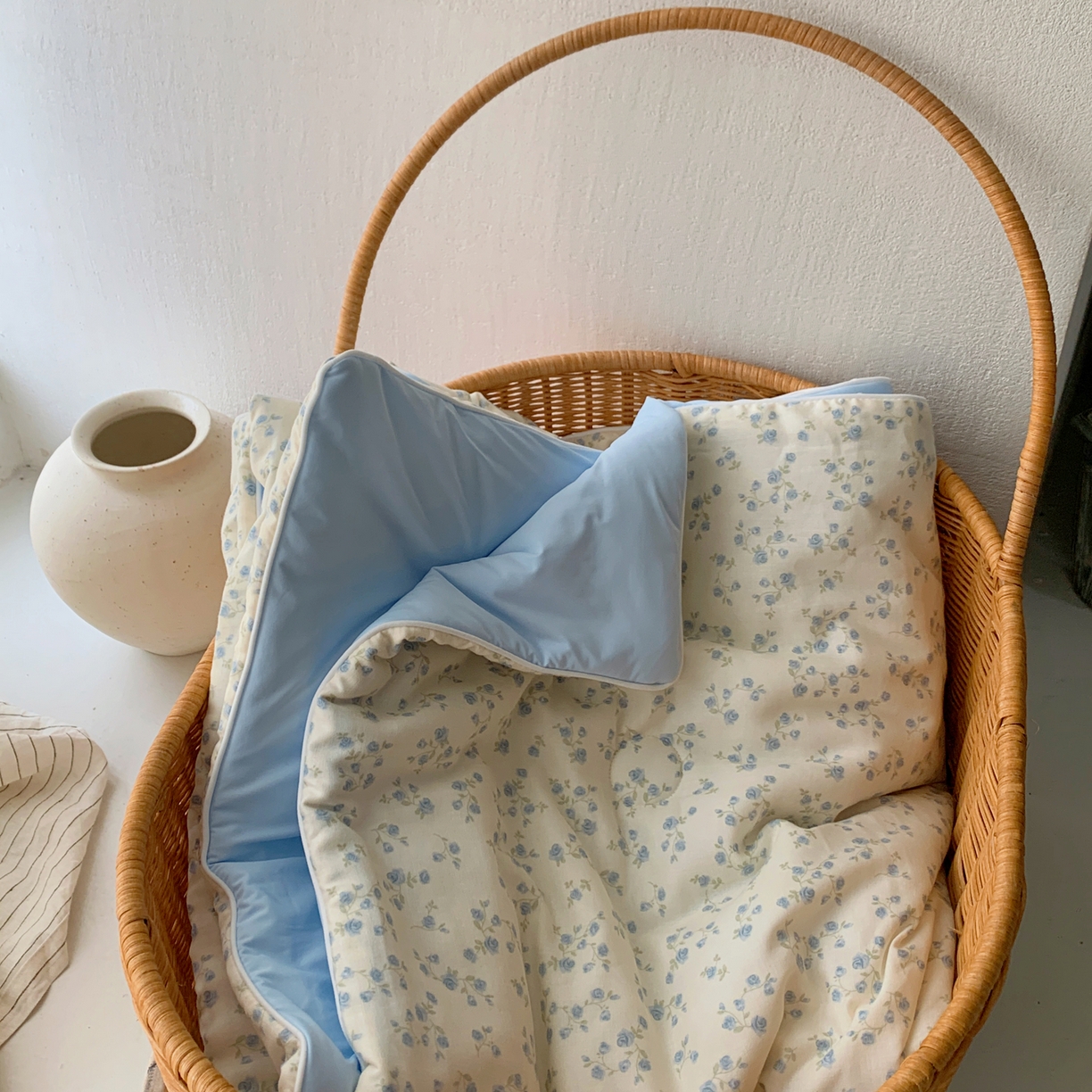 91家纺网 家纺一手货源 找家纺 桃喜 2026新款冰纱夏被夏凉被空调被 风铃草