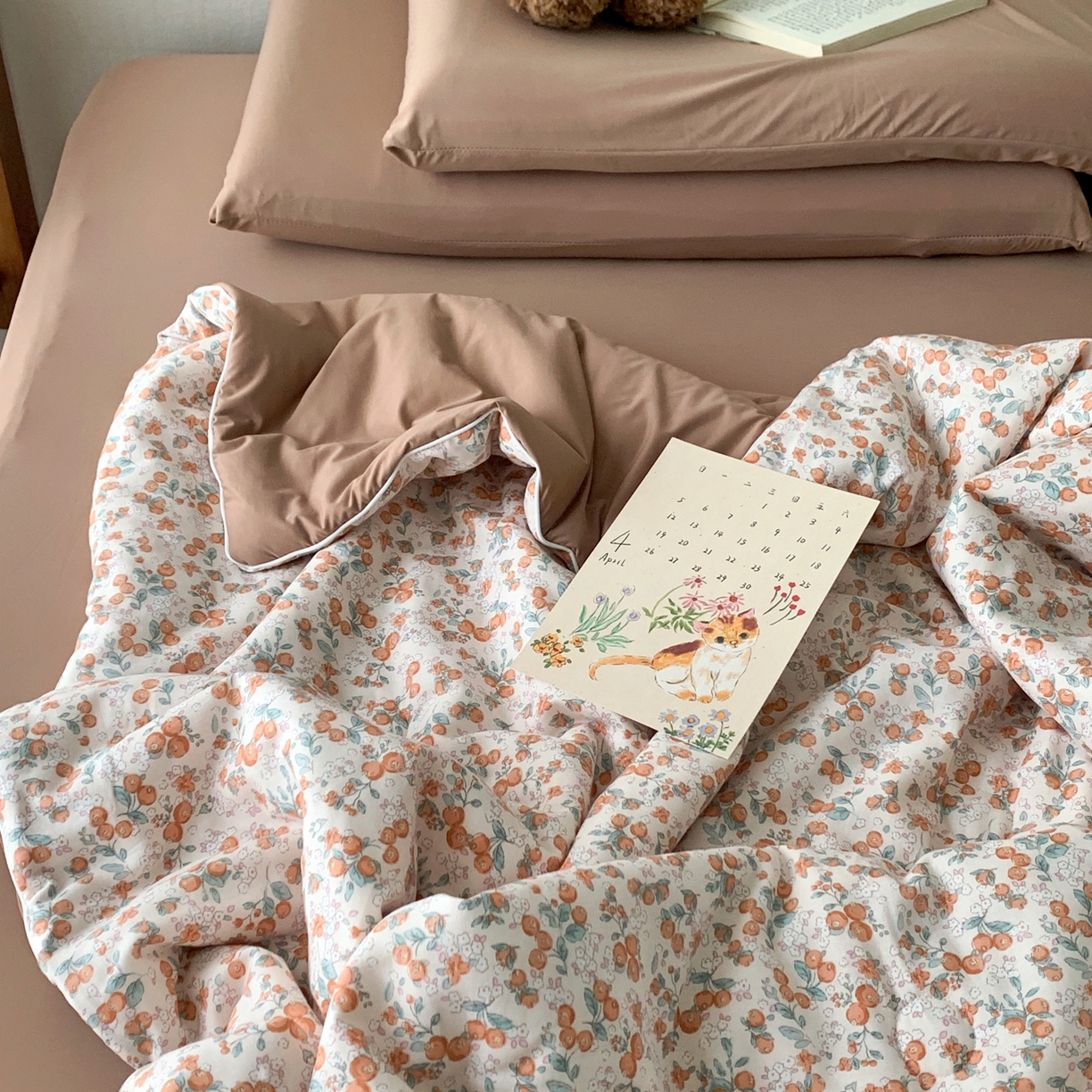 91家纺网 家纺一手货源 找家纺 桃喜 2026新款冰纱夏被夏凉被空调被 柿柿如意