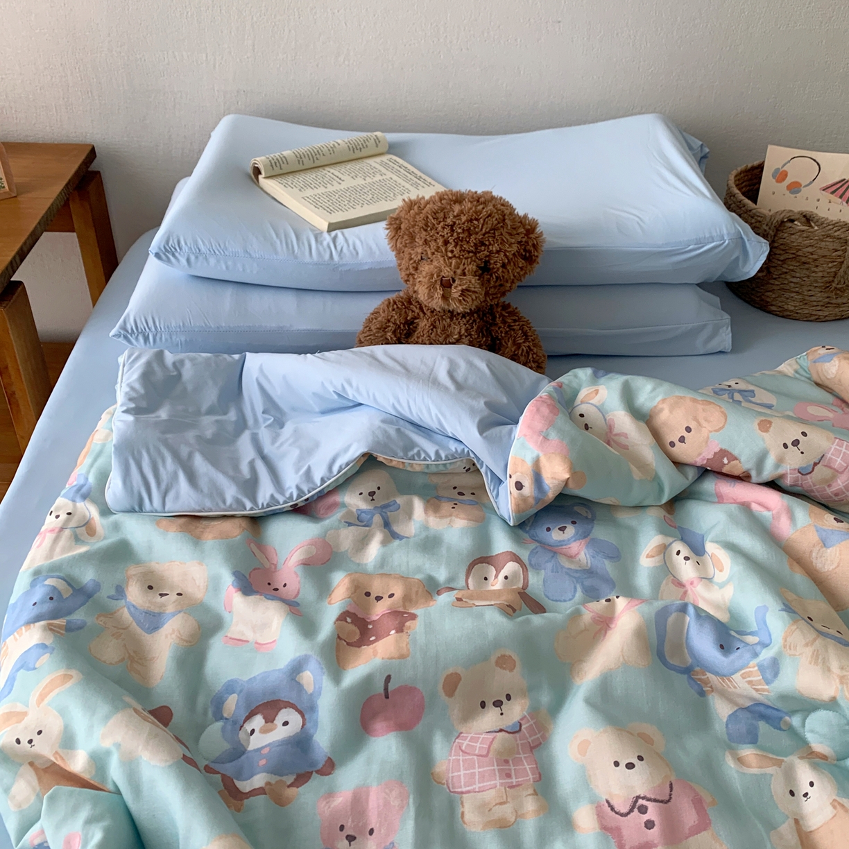 91家纺网 家纺一手货源 找家纺 桃喜 2026新款冰纱夏被夏凉被空调被 童趣乐园