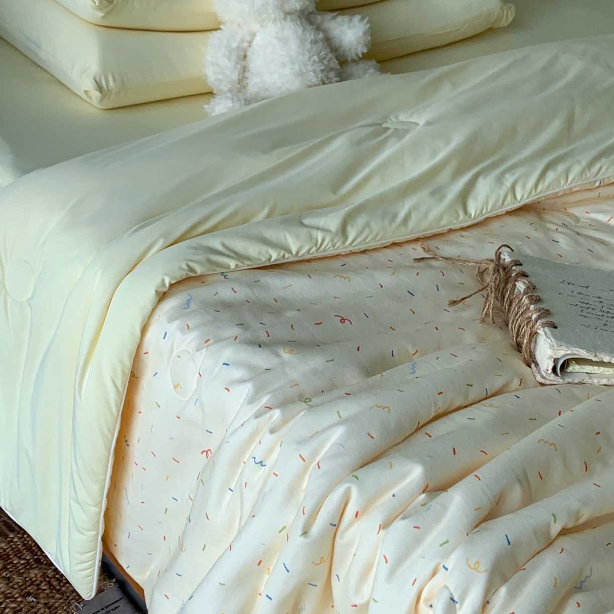 91家纺网 家纺一手货源 找家纺 桃喜 2026新款冰纱夏被夏凉被空调被 奶油派